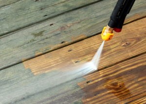 Does pressure washing damage decking?