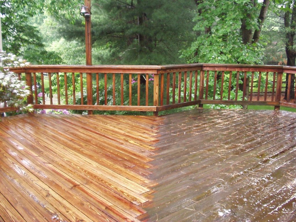 Does pressure washing damage decking?