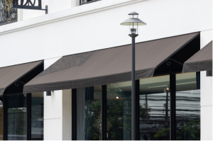 How do you clean mud off awnings?